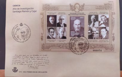 PRESENTACIÓN DEL SELLO HOMENAJE A LA ESCUELA NEUROHISTOLÓGICA ESPAÑOLA, AÑO DE INVESTIGACIÓN SANTIAGO RAMÓN Y CAJAL