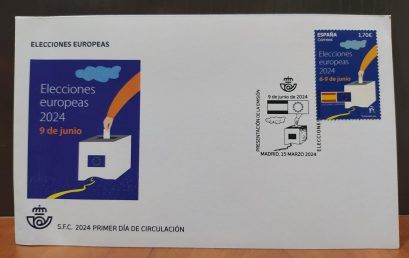 Presentación sello “Elecciones europeas 2024 (6-9 de junio)”