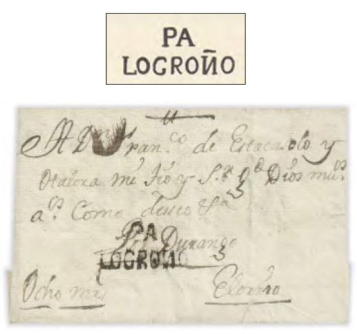 De HISTORIA POSTAL DE NAVARRA LAS MARCAS «PA» DE NAVARRA (1722-1776)