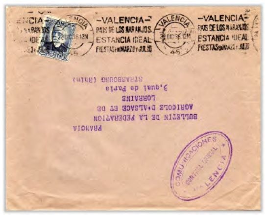 CUANDO LA TASACIÓN SE CONVIERTE (CASI) EN UN ARMA DE GUERRA. CORRESPONDENCIA NACIONALISTA TASADA EN EL EXTRANJERO por “INSUFICIENCIA de franqueo”