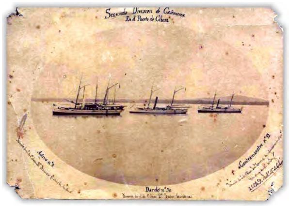MARCAS POSTALES DE LOS CAÑONEROS DE VAPOR CONSTRUIDOS EN 1869 PARA LA CUSTODIA DEL LITORAL DE LA ISLA DE CUBA