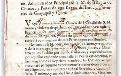 LOS VAYAS O PARTES DE CONDUCCIÓN DE LOS CORREOS ORDINARIOS Y EXTRAORDINARIOS EN LA AMÉRICA MERIDIONAL (parte II)