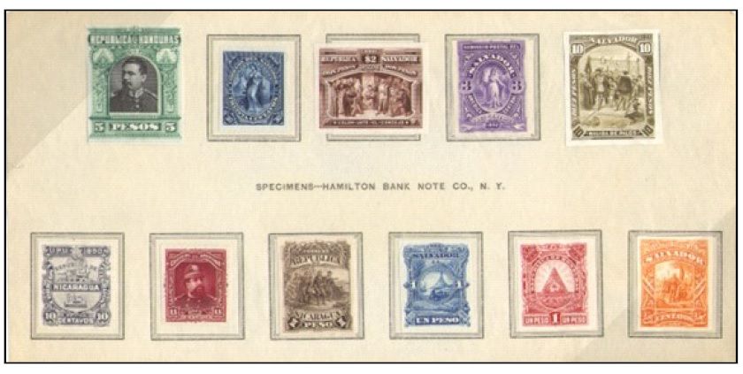 TIPOS DE PAPELES USADOS POR LA HAMILTON BANK NOTE ENGRAVING &  PRINTING COMPANY EN SUS EMISIONES POSTALES DEL SIGLO XIX