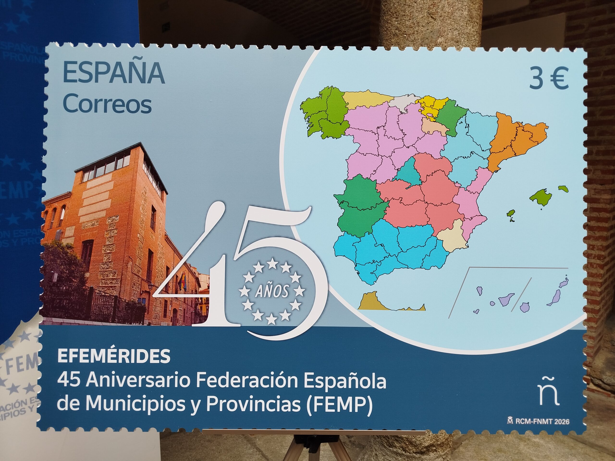 Presentación Sello “Efemérides. 45 Aniversario de la Federación Española de Municipios y Provincias (FEMP)”