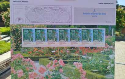 Presentación del Sello “Parques y Jardines. Rosaleda del Parque del Oeste. Madrid”