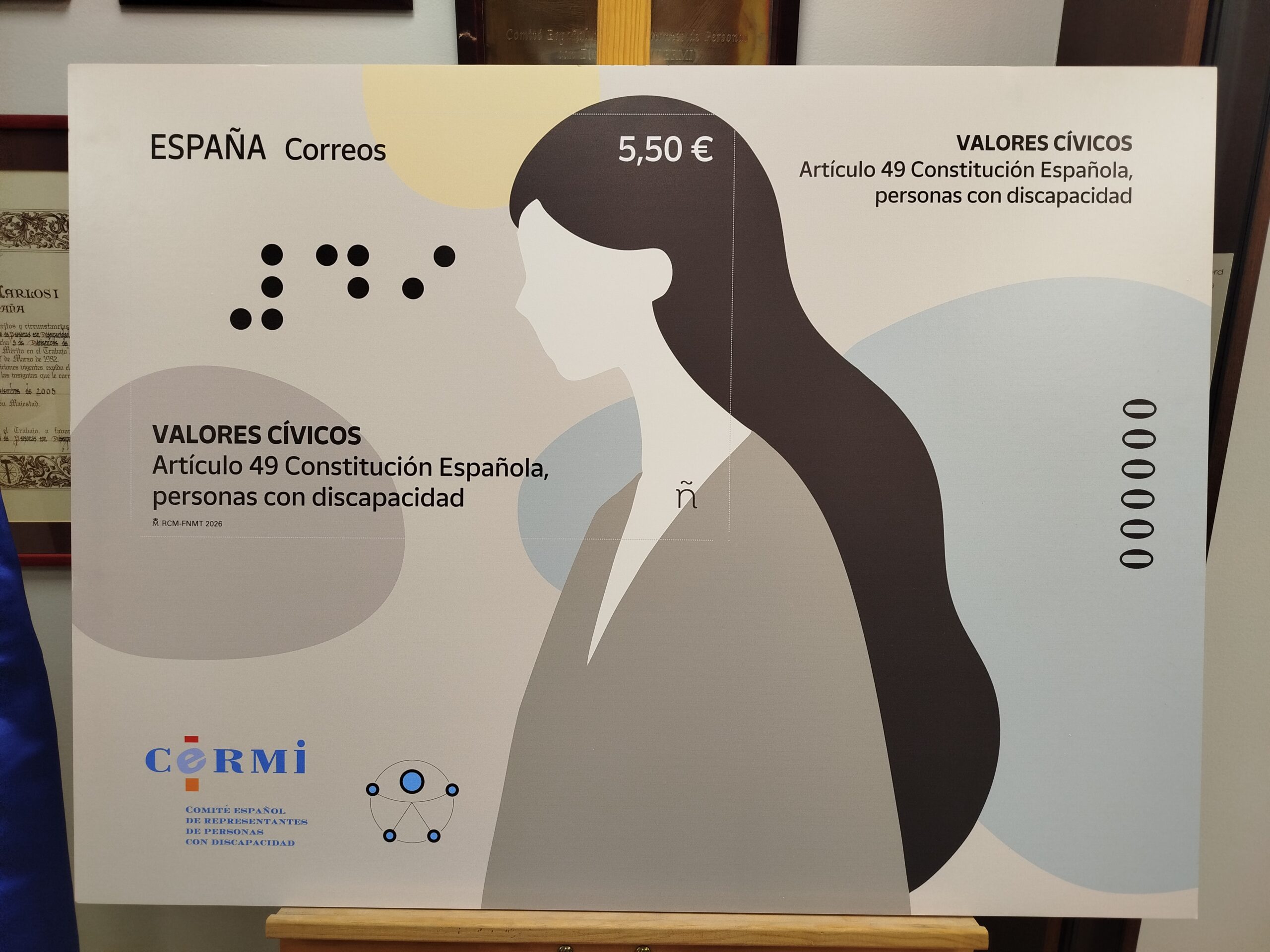 Presentación sello “VALORES CÍVICOS. Artículo 49 Constitución Española, personas con discapacidad”