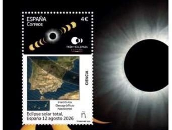 Presentación sello “Ciencia. Eclipse solar total, España 12 agosto 2026”