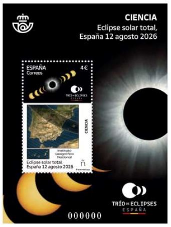 Presentación sello “Ciencia. Eclipse solar total, España 12 agosto 2026”