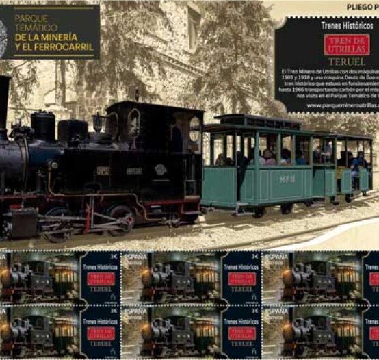Presentación sello “TRENES HISTÓRICOS. Tren de Utrillas (Teruel)”
